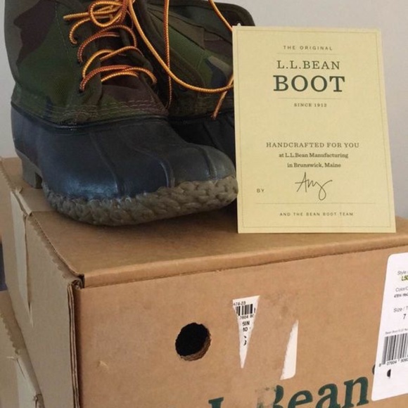 BRAND NEW women LL bean 6inch nylon duck camo waterproof boots size US 7 - Picture 8 of 8